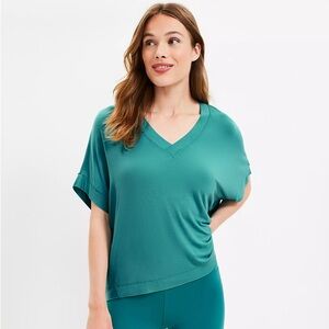 Lou & Grey Sea Green V-Neck Short Sleeve Tee